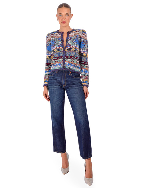BA&SH Maja Cardigan in Multi Full Outfit 