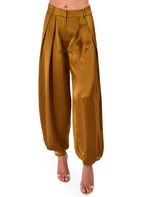 RETROFÊTE Benicia Pant in Ochre Front View 