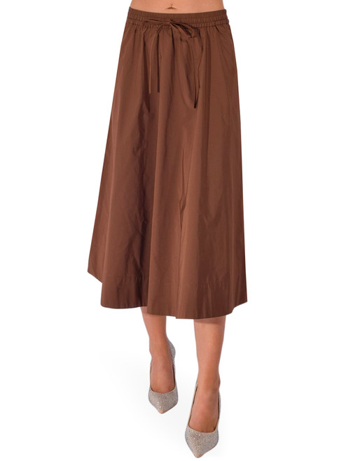 ESSENTIEL ANTWERP Keely Skirt in Brown Front View 