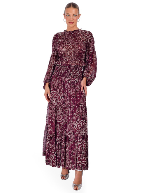 CARA CARA Weston Top in Bandana Plum Full Outfit 
