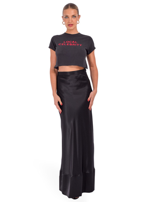 RE/DONE Cropped 60s Slim Local Celeb Tee in Washed Noir Full Outfit 