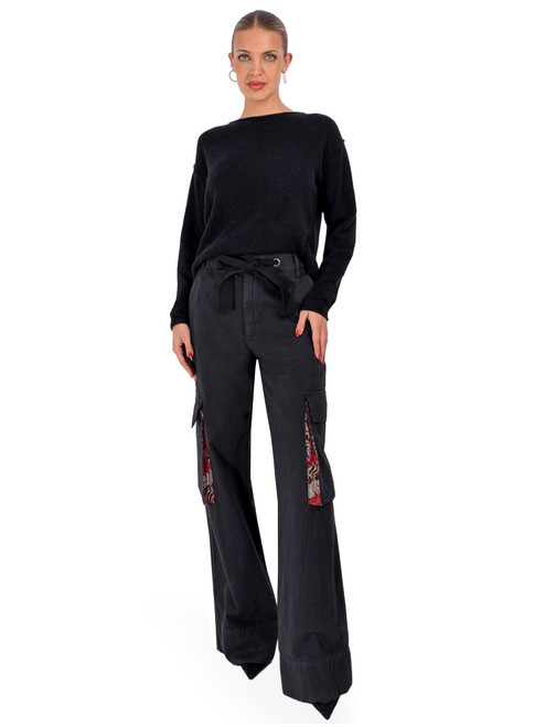 LE SUPERBE Superclash Pant in Washed Black Full Outfit 
