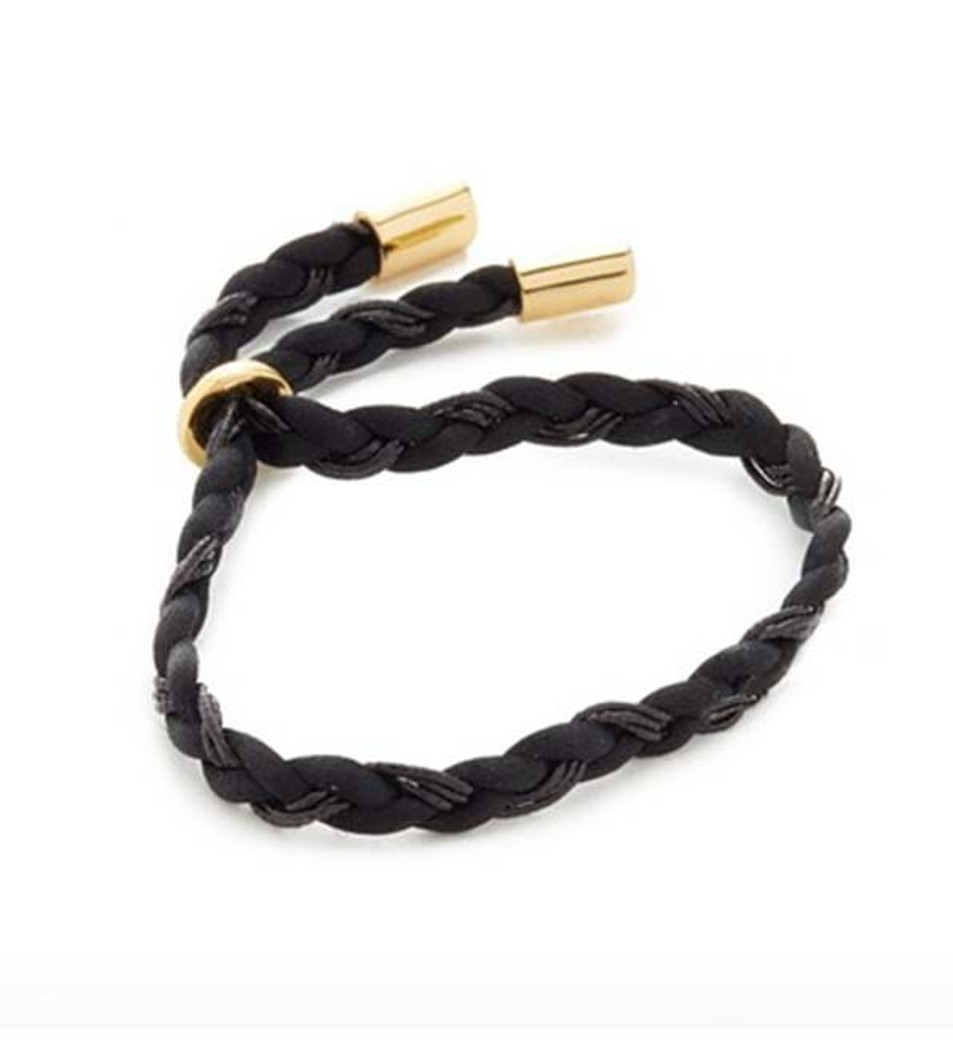 Elizabeth and James Cannes Braided Bracelet in Black