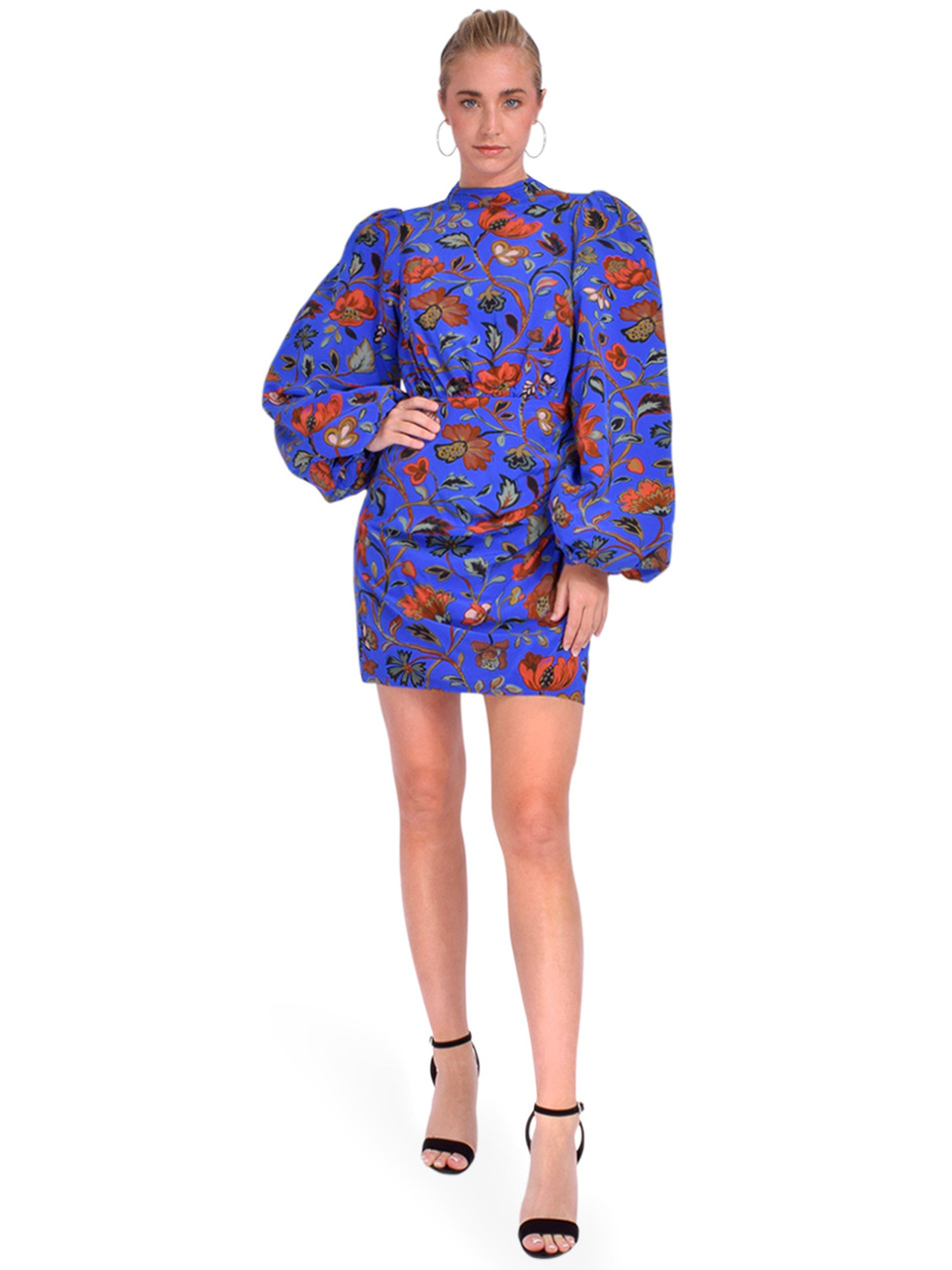 RHODE Luke Dress in Royal Viche Rose Grande Front View 1