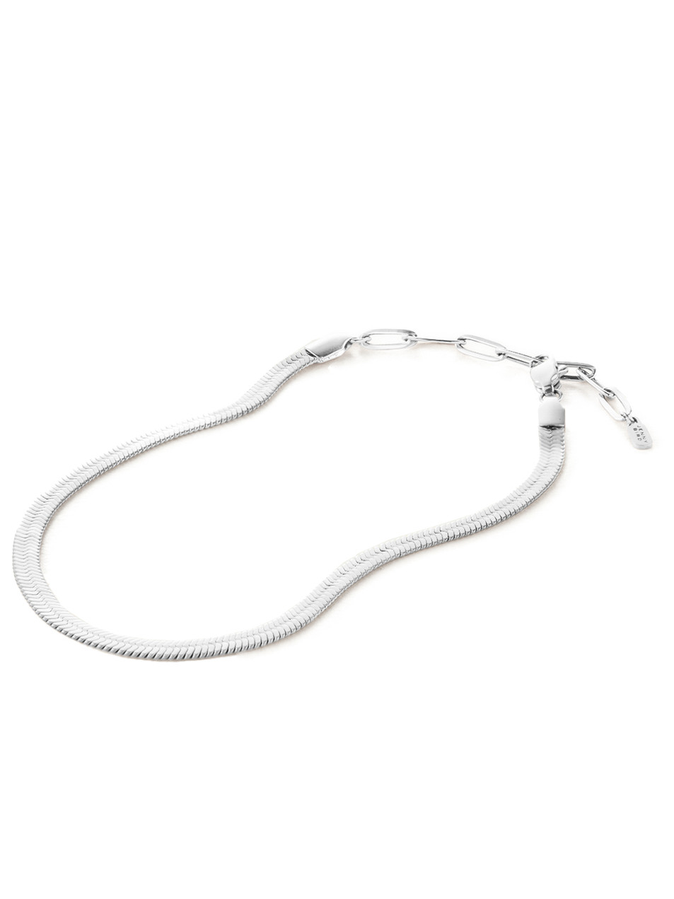 Jenny Bird Zeina Anklet in Rhodium Product Shot 