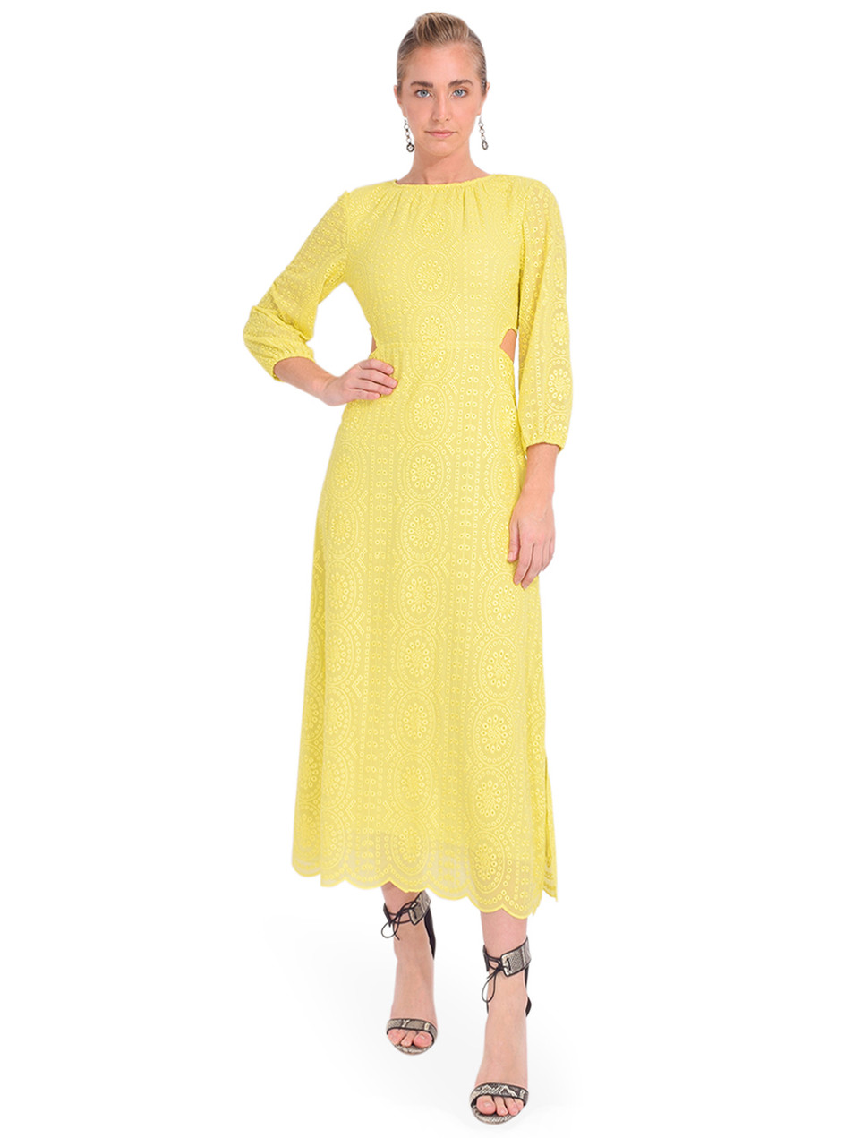 BA&SH Bettina Dress in Yellow Front View 