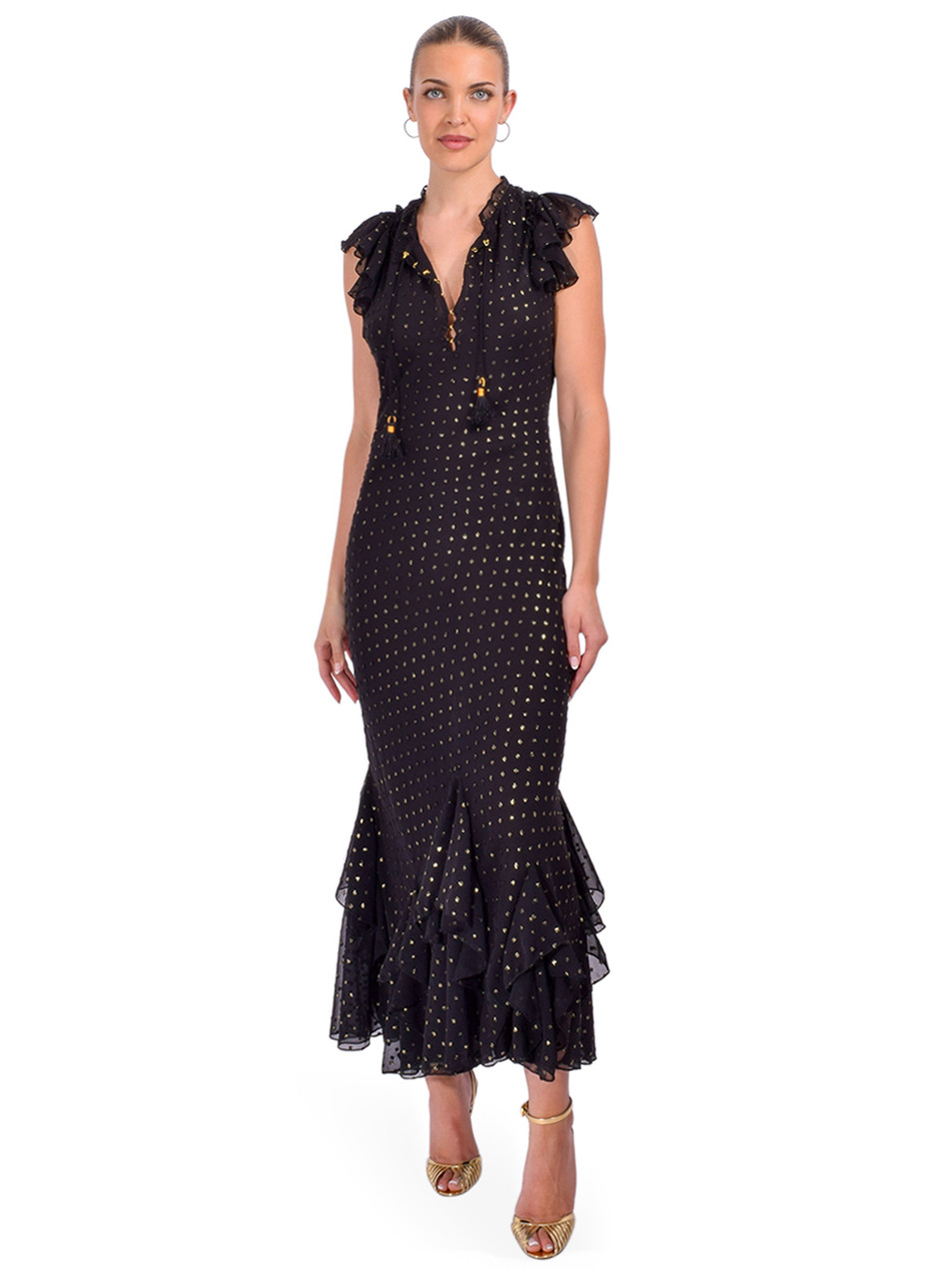 LE SUPERBE Le Marseillais Dress in Black Front View 1