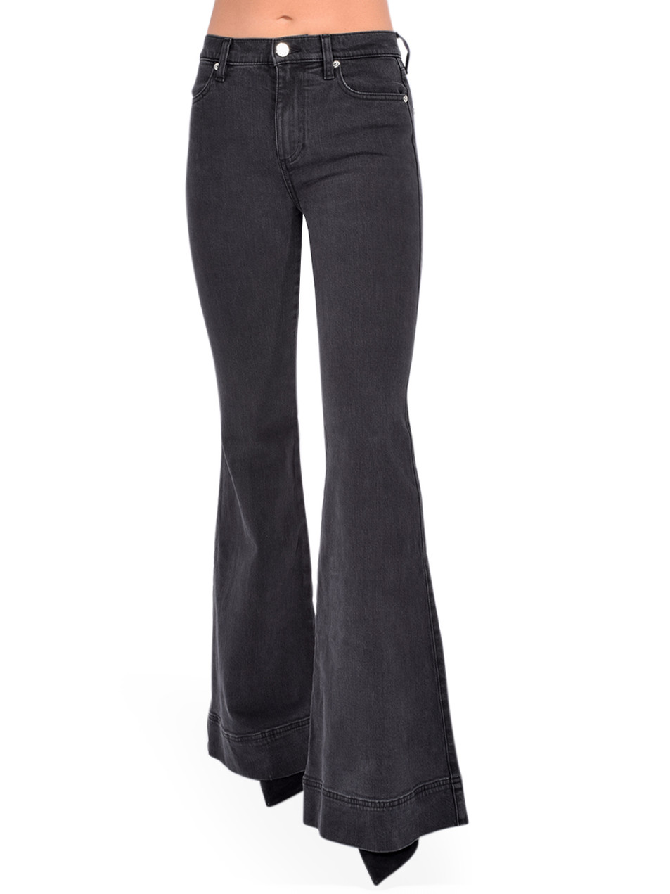 ALICE + OLIVIA Beautiful Jean in Clarissa Black Front View 