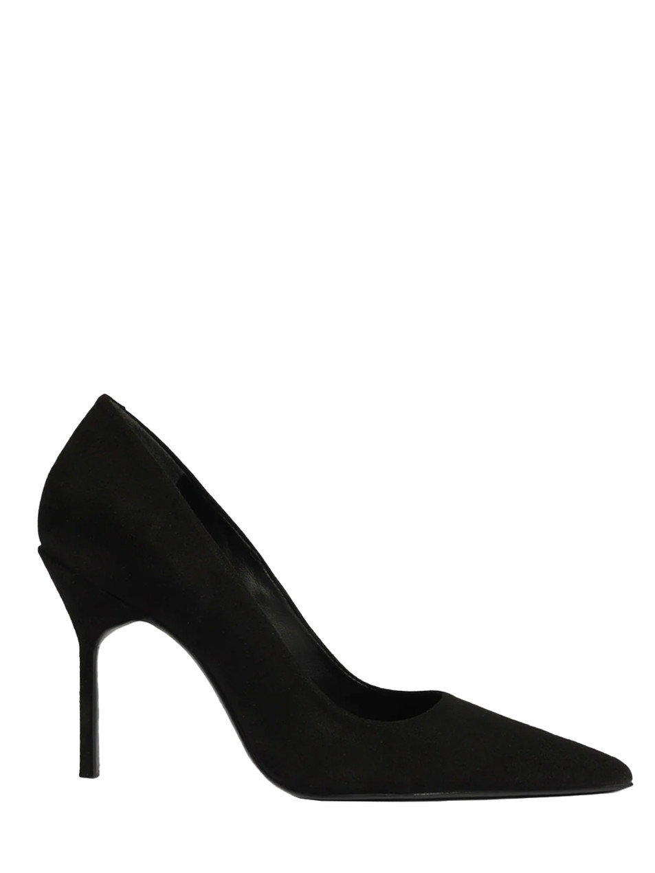 SCHUTZ Gia Suede Pump in Black Side View 