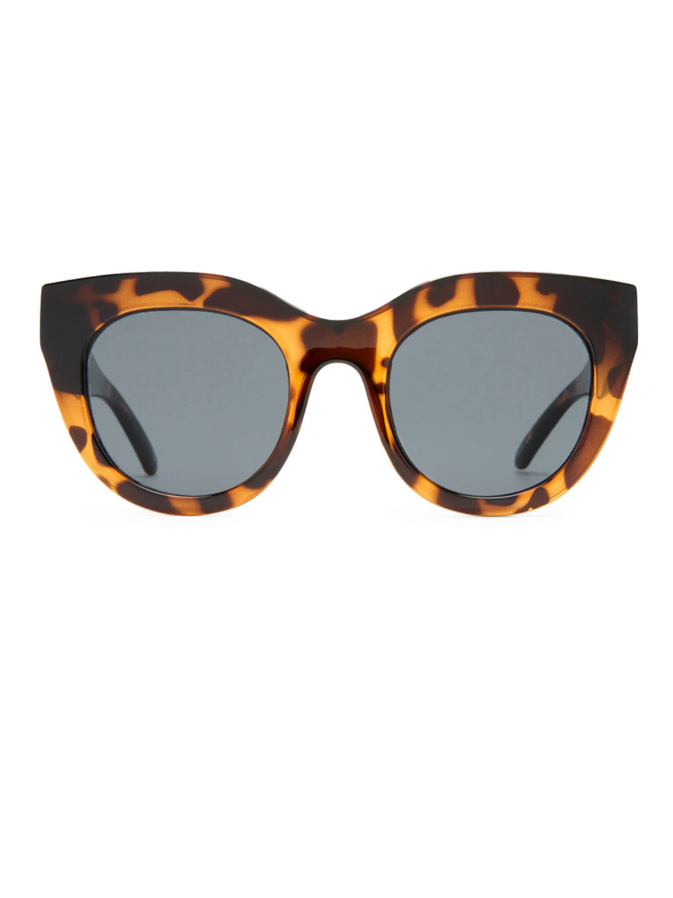 LE SPECS Air Heart Tortoise Sunglasses in Brown Front View 