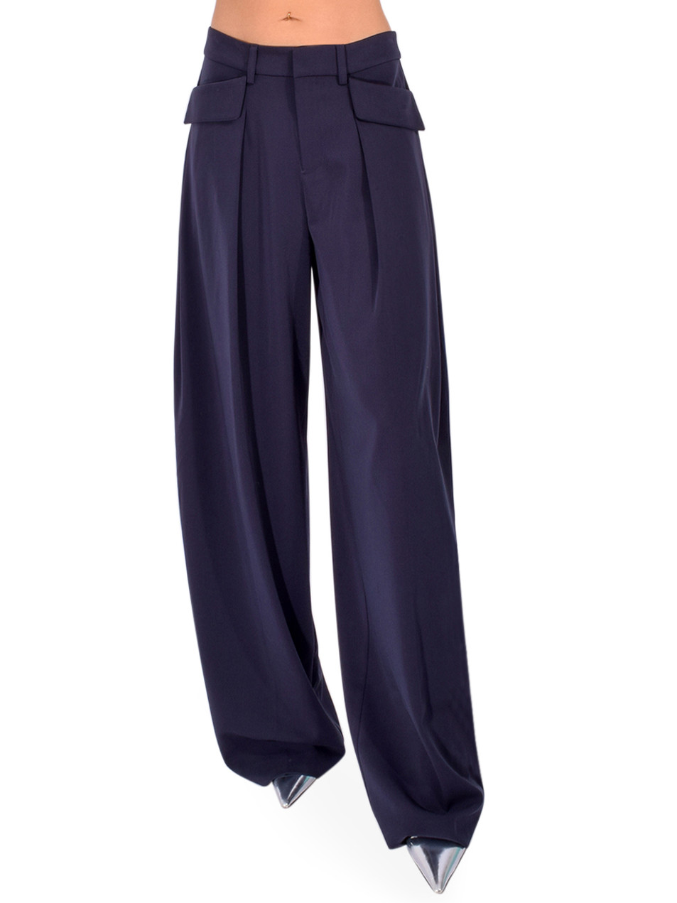 CINQ À SEPT Leora Pant in Navy Front View 