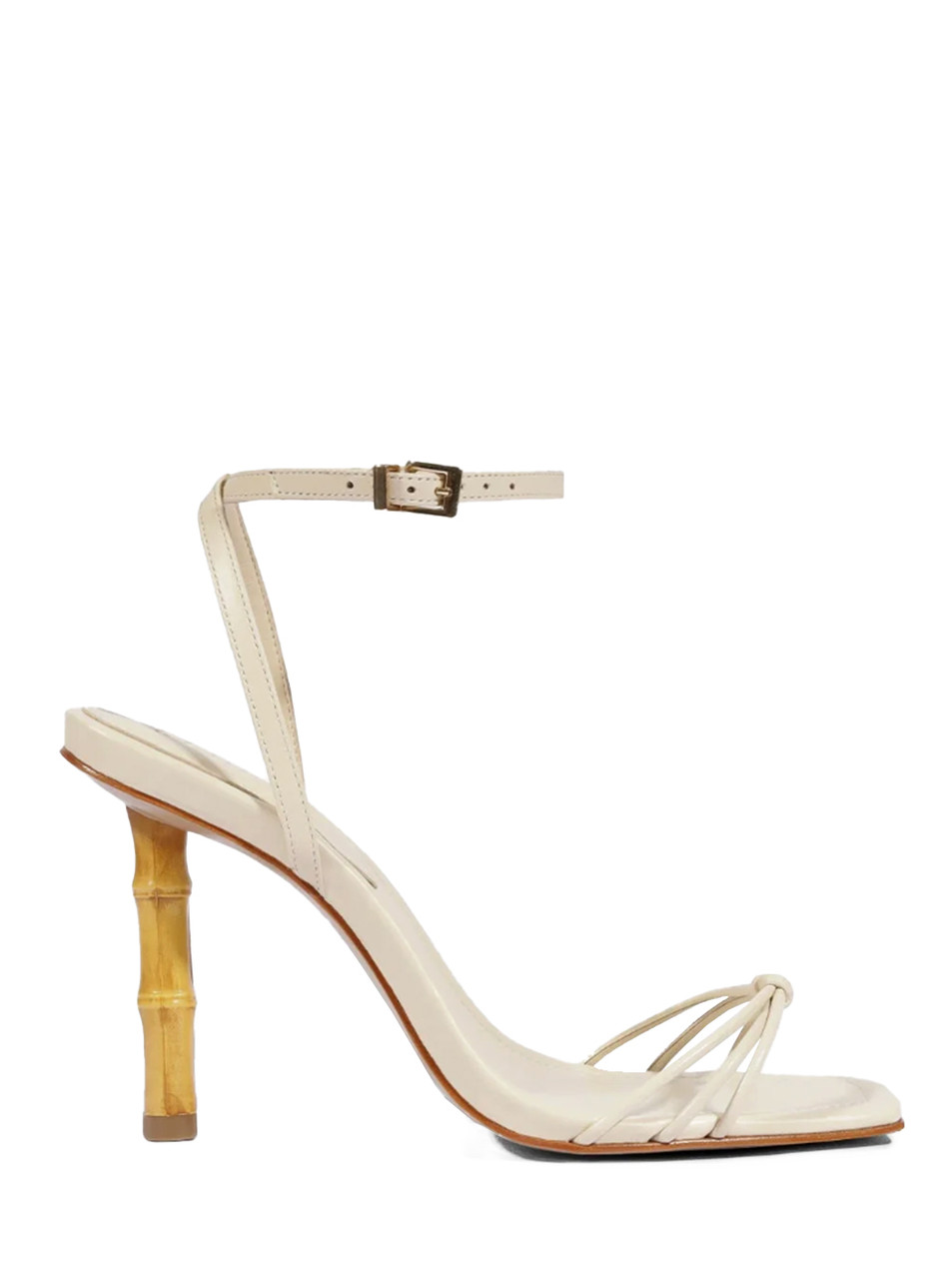 SCHUTZ Haven Bamboo Heel in Egg Shell Side View 