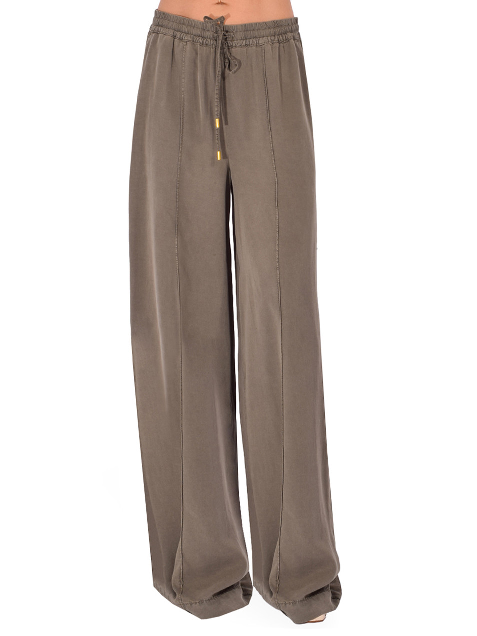 L'AGENCE Connie Drawstring Trouser in Smokey Olive

