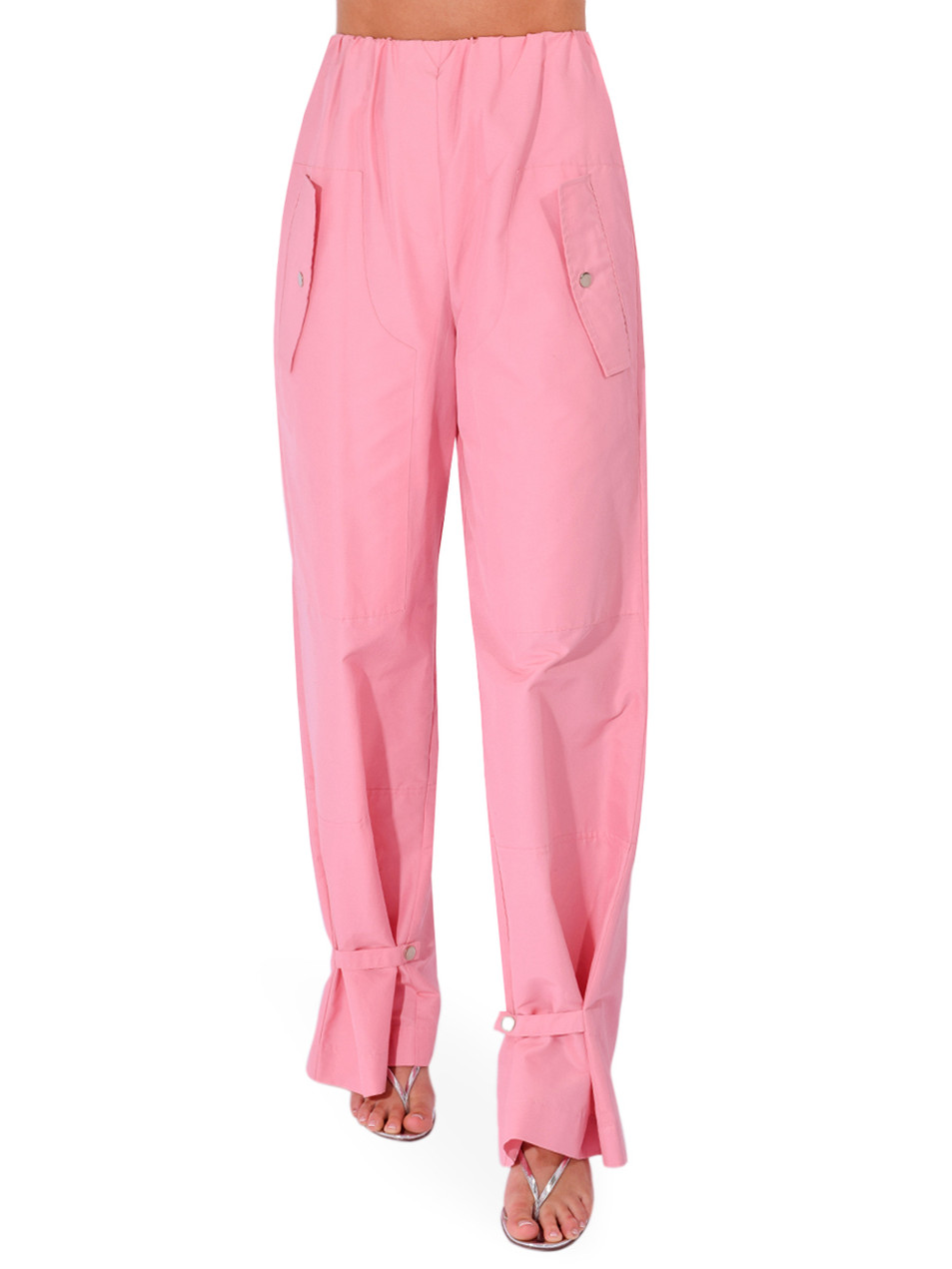 PARIS GEORGIA Daria Trousers in Baby Pink Front View 