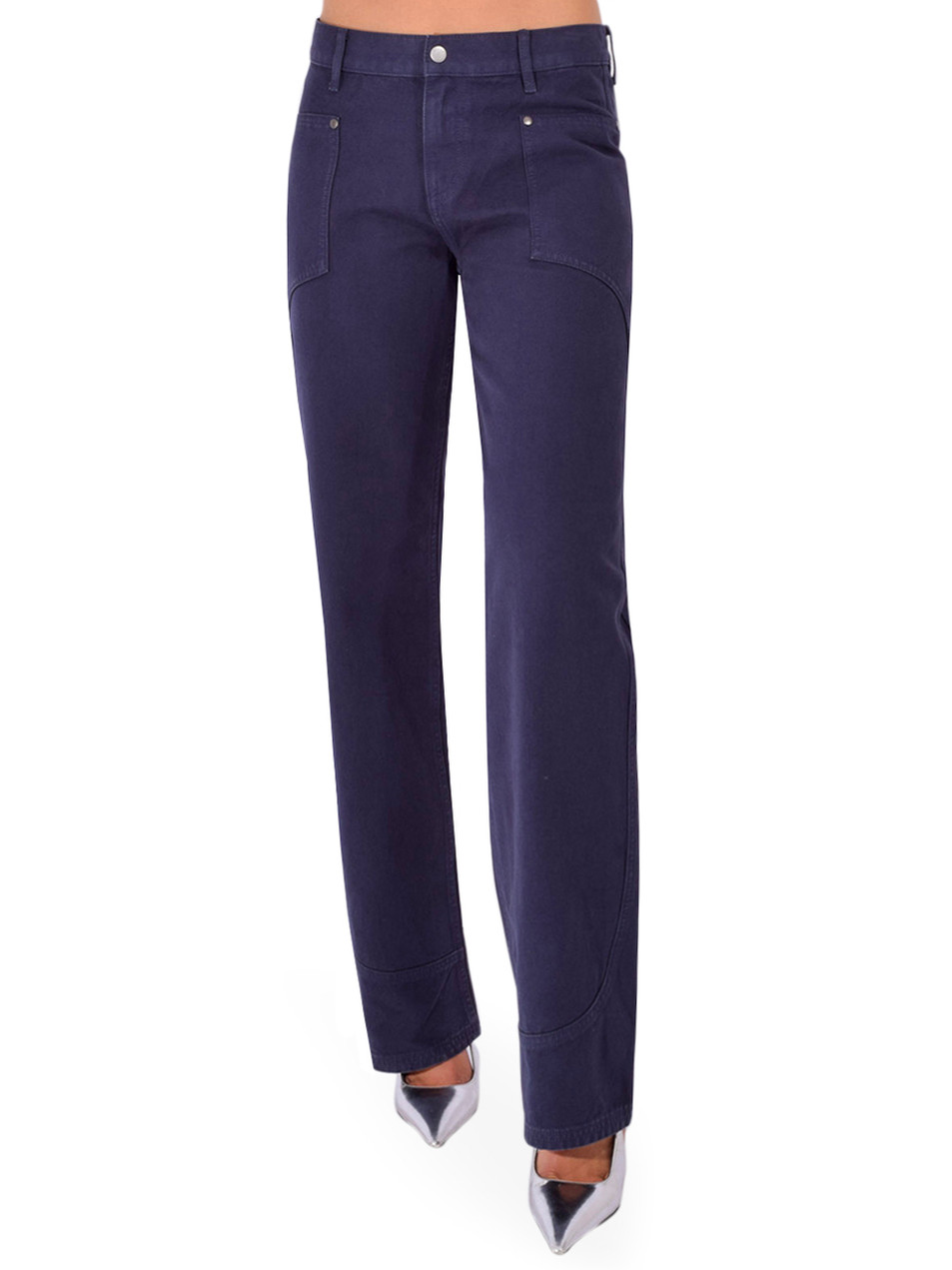 STILL HERE Supply Jean in Navy Canvas Front View 