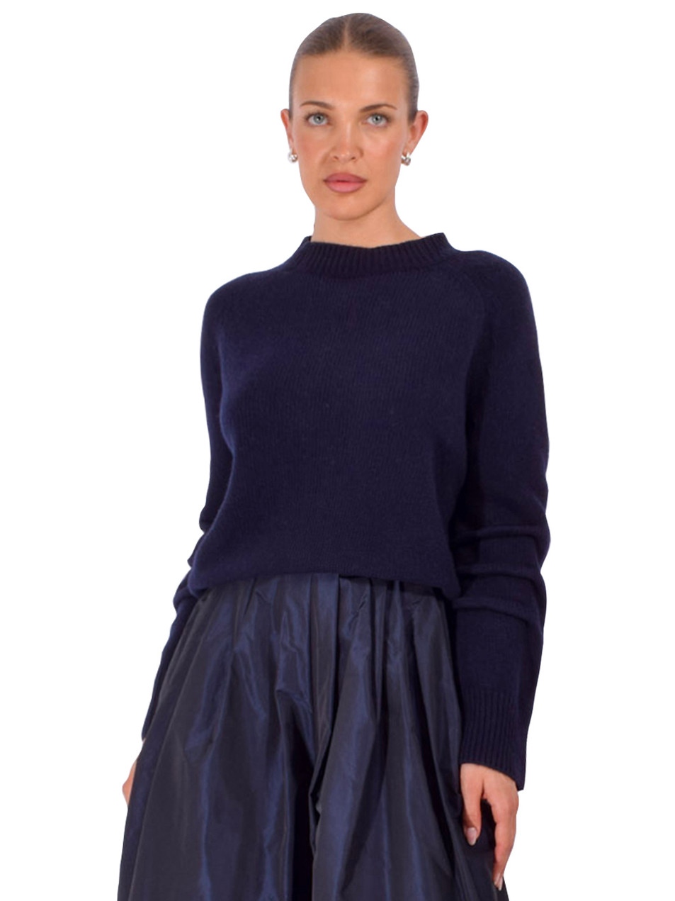 PIER ANTONIO GASPARI Pullover in Navy Front View 
