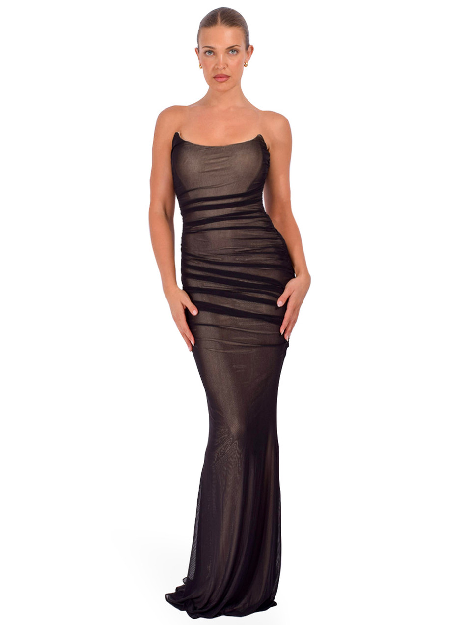 RETROFÊTE Ford Dress in Black Front View 1