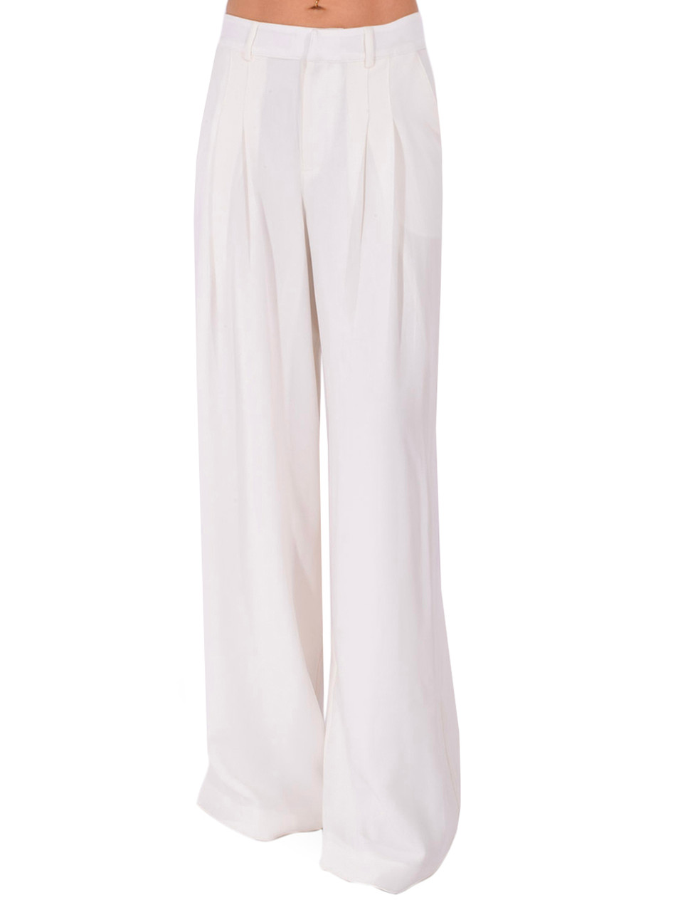 CINQ À SEPT Marne Pant in Ivory Front View 