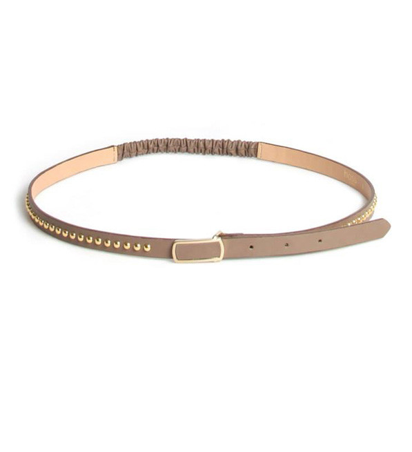 Tan Studded Belt Front View 