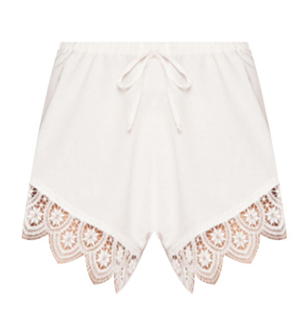 Lovers + Friends Loungin' Around Shorts in Ivory Product Shot 