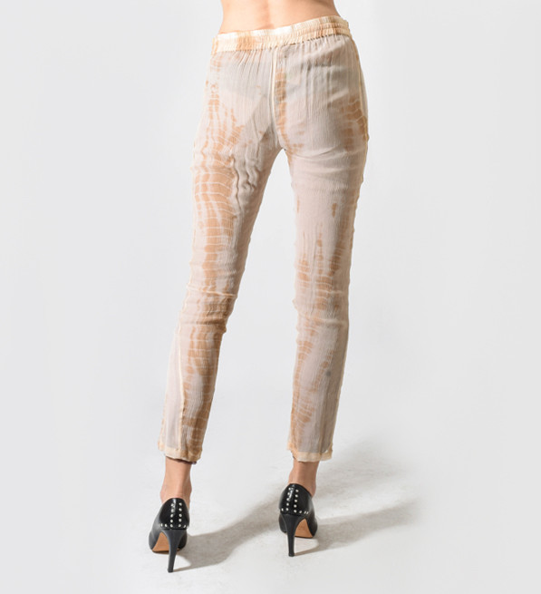 Alphamoment Camel Sheer Pants Back View 