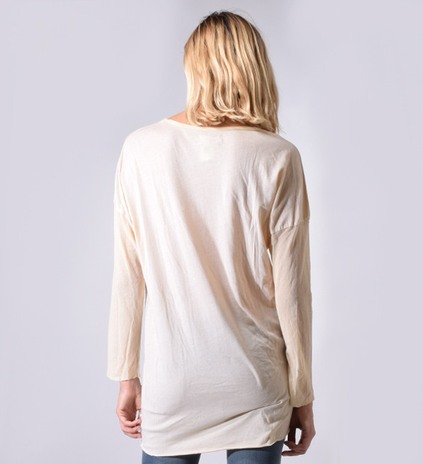 Nightcap Clothing Lemon Yellow Linen Gauze Long Sleeve Top Back View 