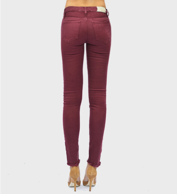 IRO Jarod Jean in Burgundy Back View 