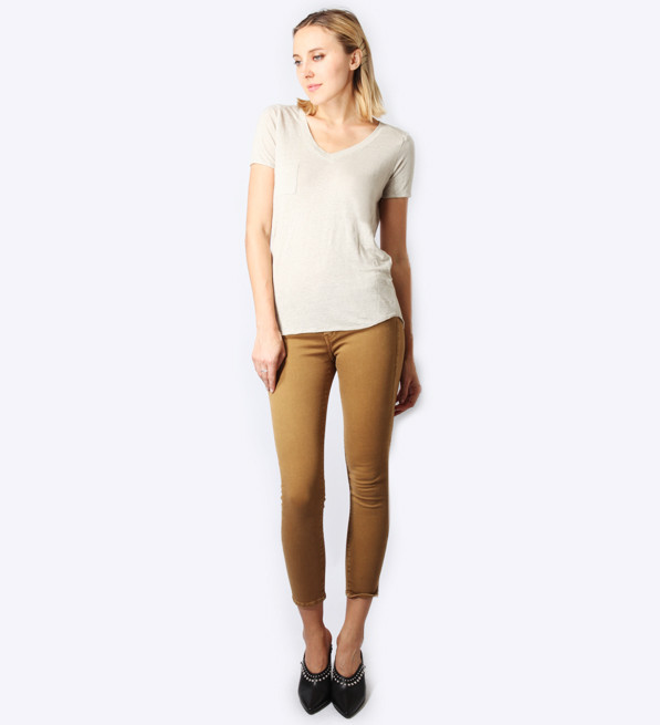 IRO Alyson Skinny Jean in Olive Front View 