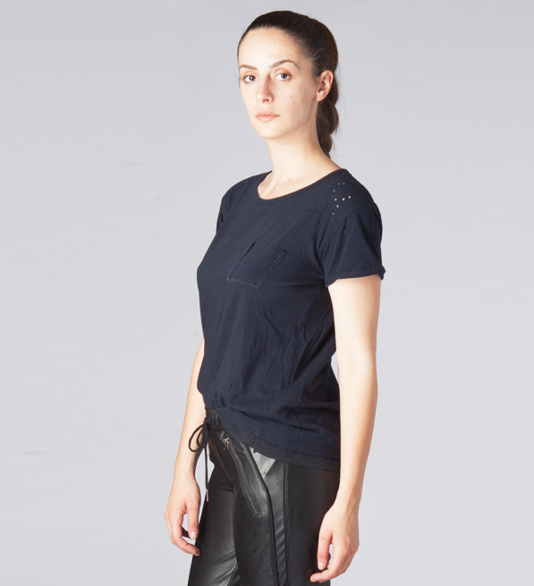 RTA Road to Awe Isabelle Pocket Tee Side View 