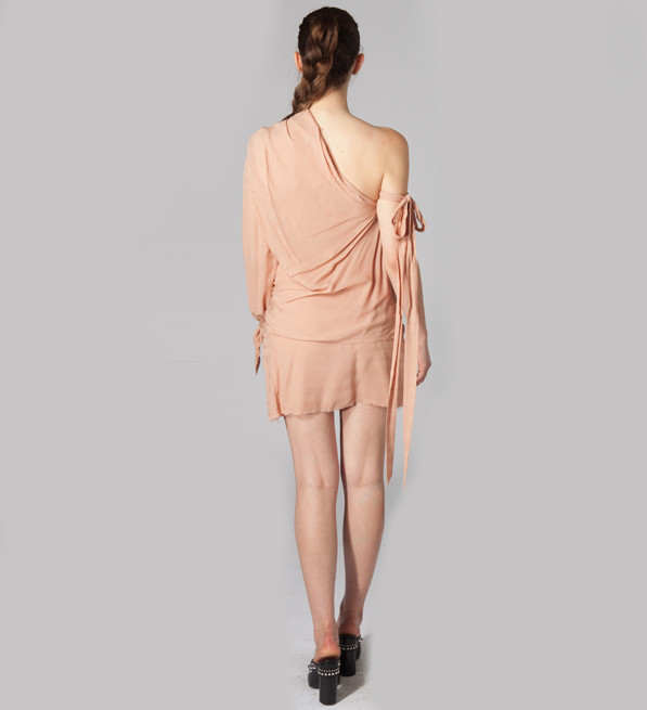 Bec & Bridge Rosewood Dress in Blush Back View 