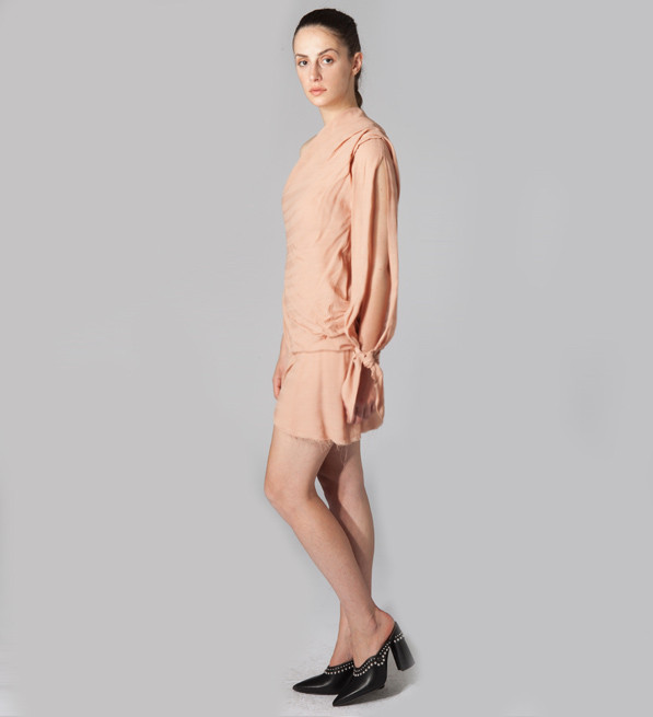 Bec & Bridge Rosewood Dress in Blush Side View 