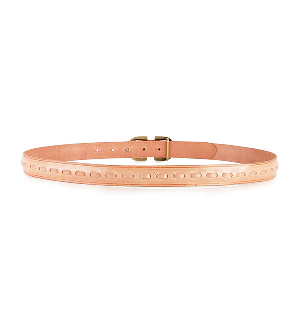 Intropia Leather Belt with Metallic Detail Back View 