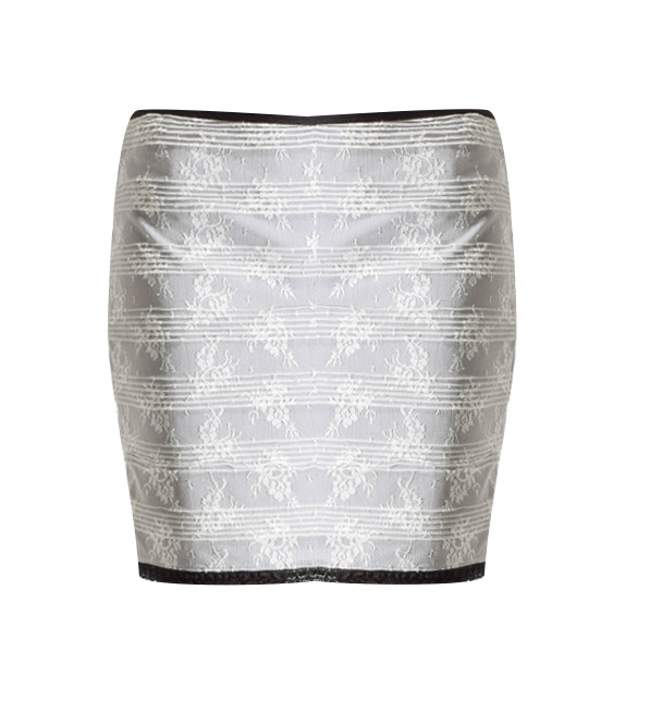 Calvin Rucker Heart of Glass Lace Mini Skirt Product Shot 