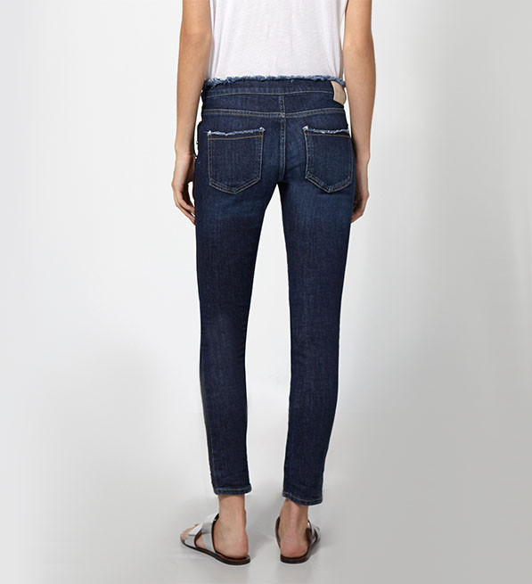 Intropia Frayed Skinny Jeans With Tacks Back View 