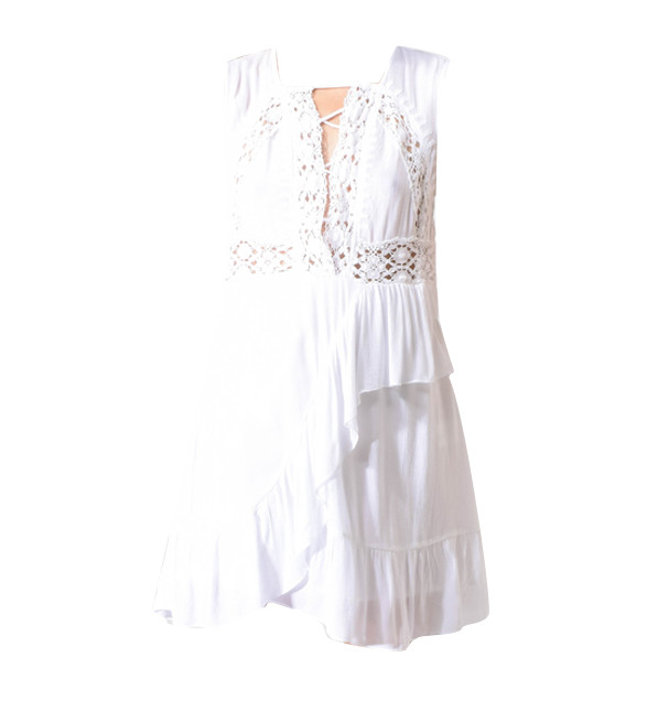 IRO Leedly Robe Dress in White Product Shot 