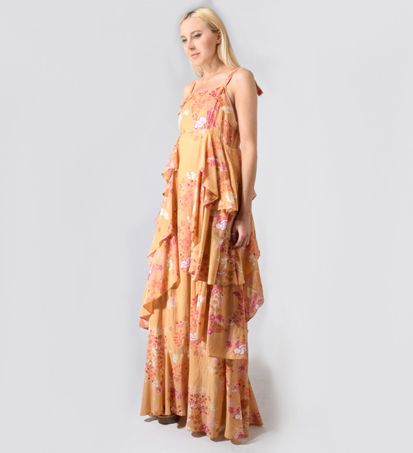 byTimo Floral Resort Maxi Dress Side View 