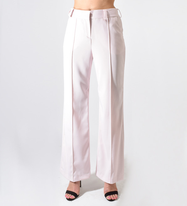 Karina Grimaldi Julian Pants in Light Pink Close Up Front View 