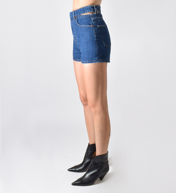 IRO Comeo Jean Short in Indigo Side View 