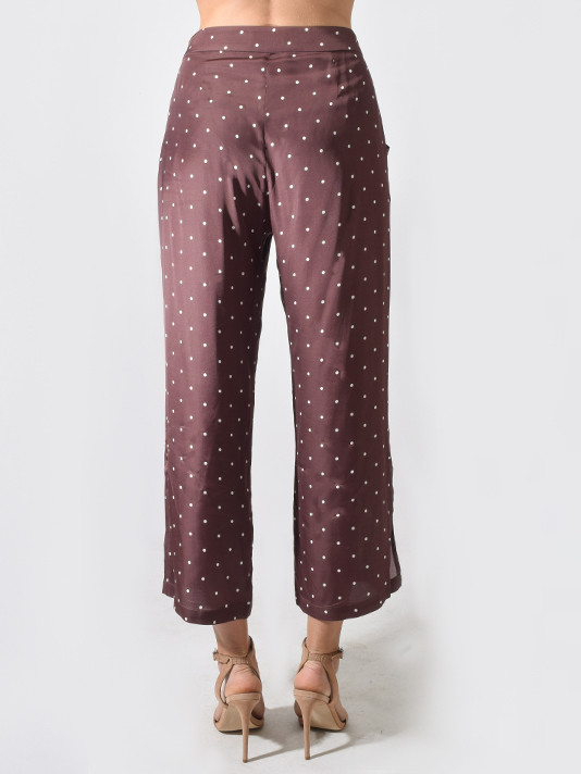 Capulet Teresa Pant in Brown Polka Dot Back View 