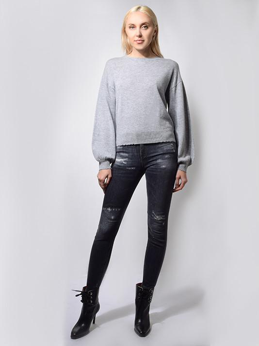 RTA Prince Crop Skinny in Contra Black Front View 