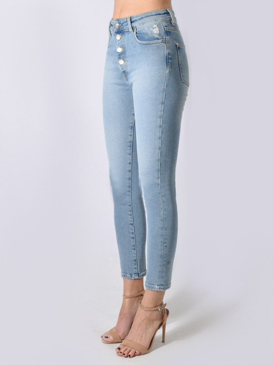 IRO Gaety Jean in Light Blue Side View 