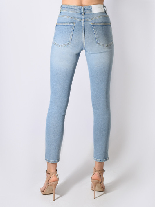 IRO Gaety Jean in Light Blue Back View 
