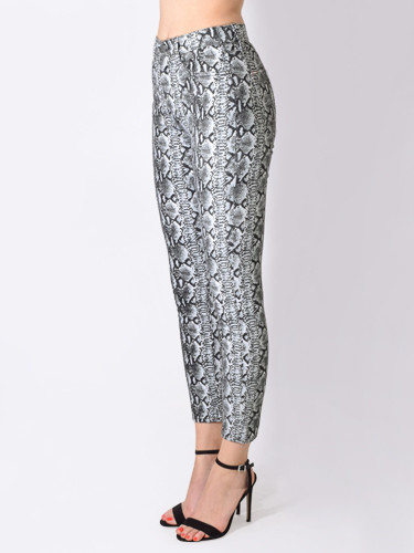 Alice & Olivia Good High Rise Skinny Jeans in Snake Side View 