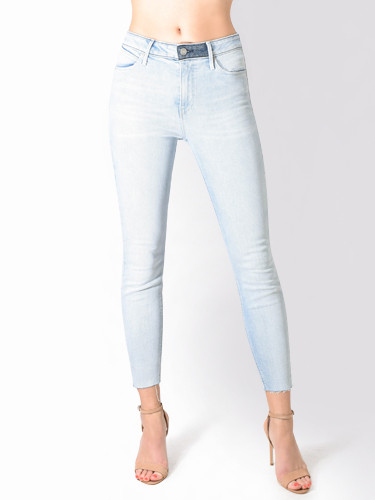 RTA Madrid Jeans in Lovelight Blue Close Up Front View 