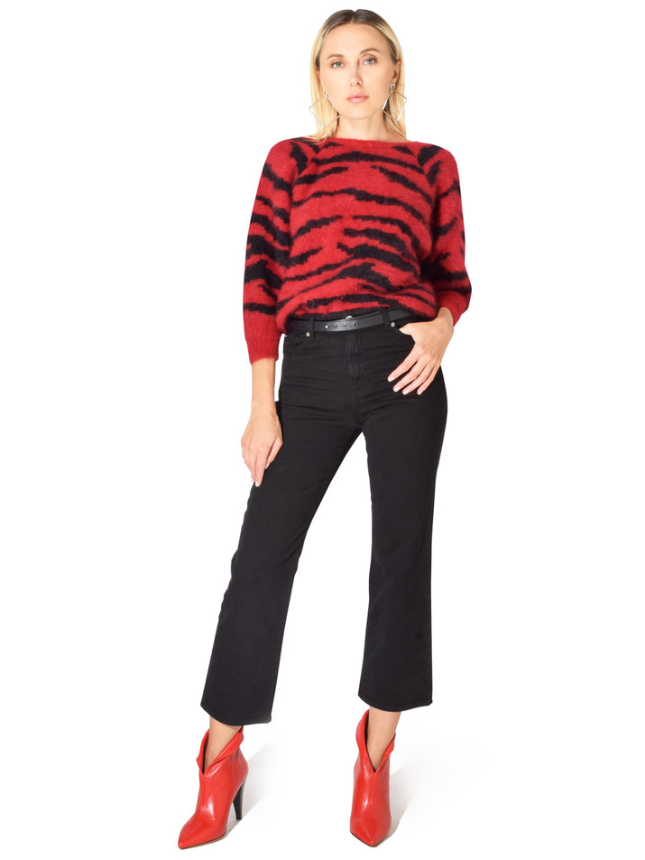 IRO Auxel Jean in Black Front View 