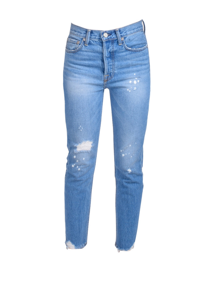 NO END Newport Slim Straight Cropped Jean in Beastie Product Shot 