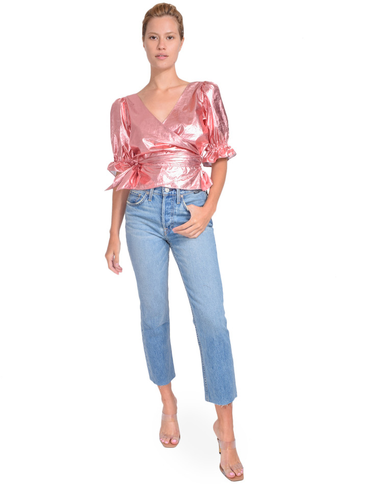 NO END Astoria High Rise Straight Crop Jean Full Outfit