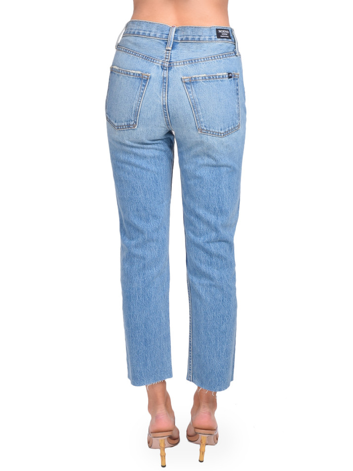 NO END Astoria High Rise Straight Crop Jean Back View 