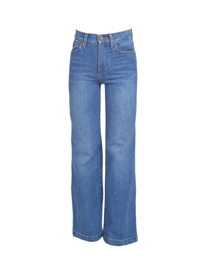 Alice + Olivia Liza Mid Rise Straight Ankle Jean in Best Intentions Product Shot
