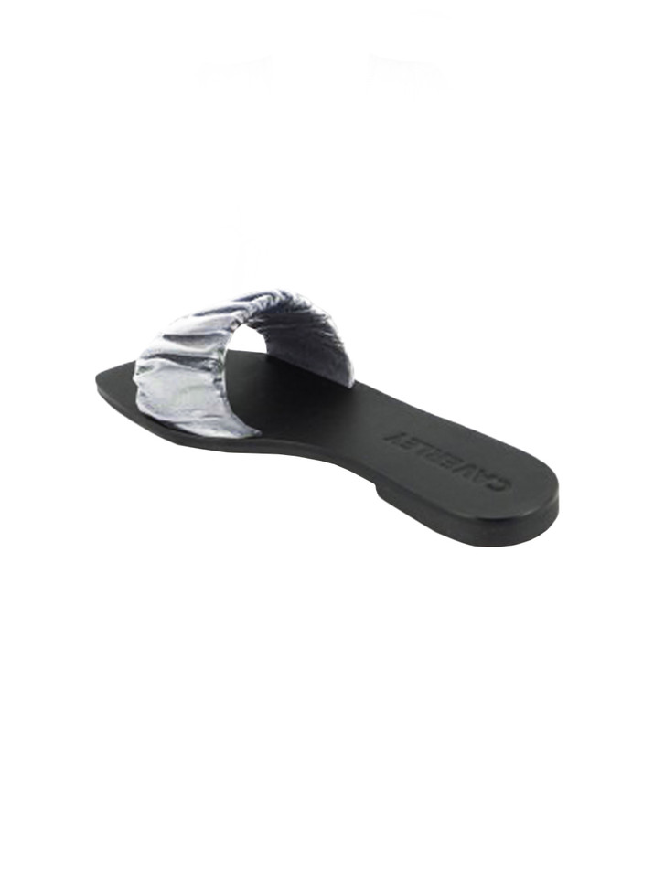 Caverley Scrunch Slide in Silver Back View 
